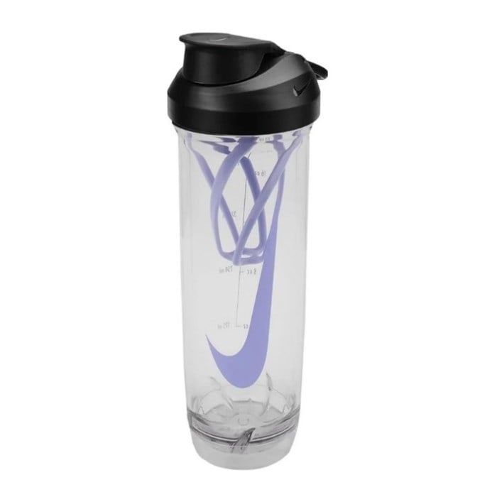Nike Recharge Shaker Sports Water Bottle - 709ml - Clear/Black/Thistle