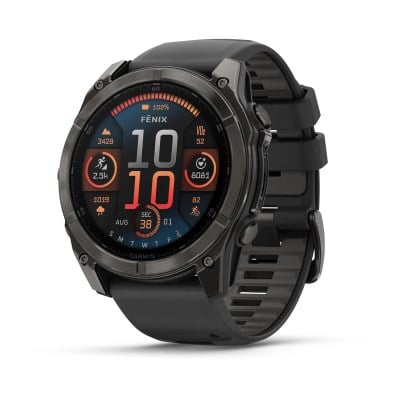 Garmin Fenix 8 51mm AMOLED Sapphire Edition Titanium Watch - Carbon Grey DLC Titanium with
