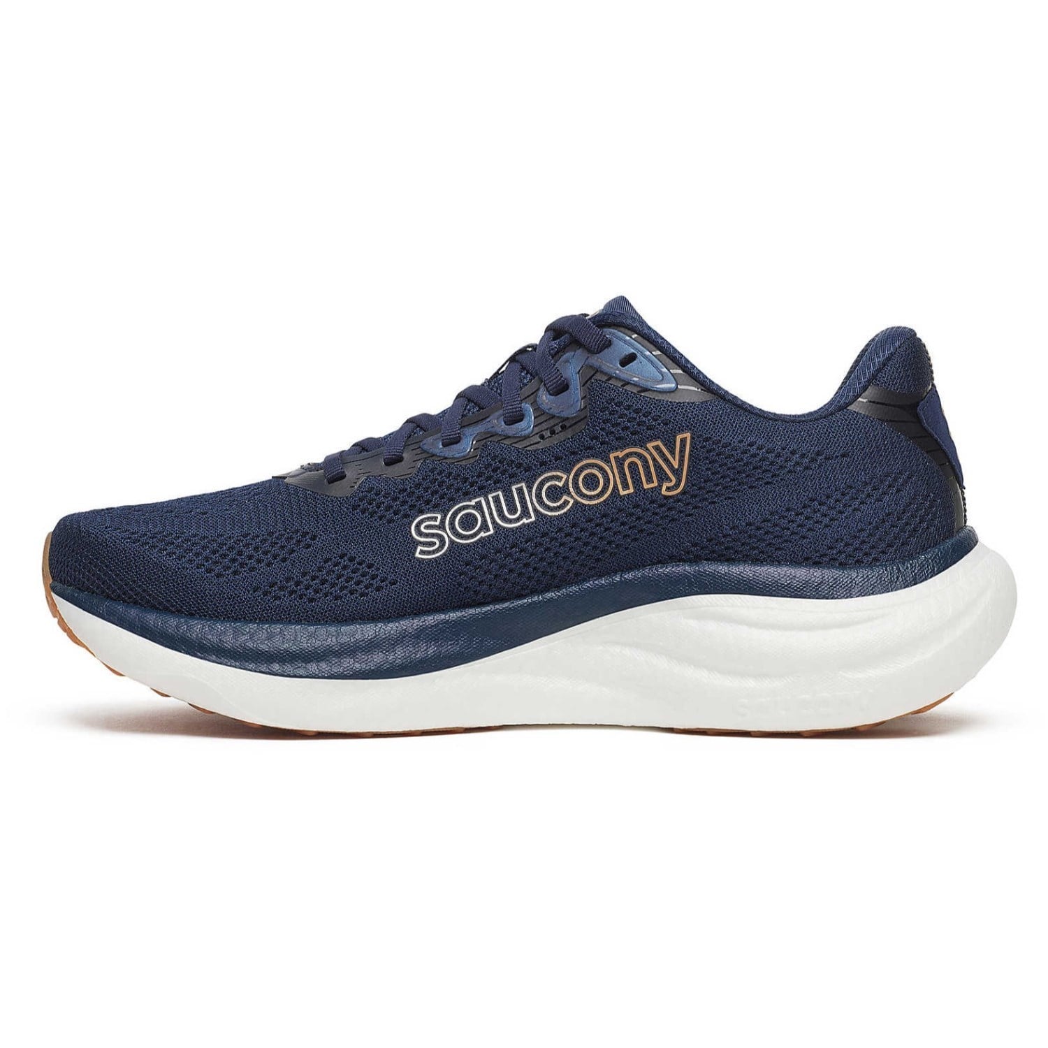 Saucony Ride 19 - Mens Running Shoes - Navy/Gum