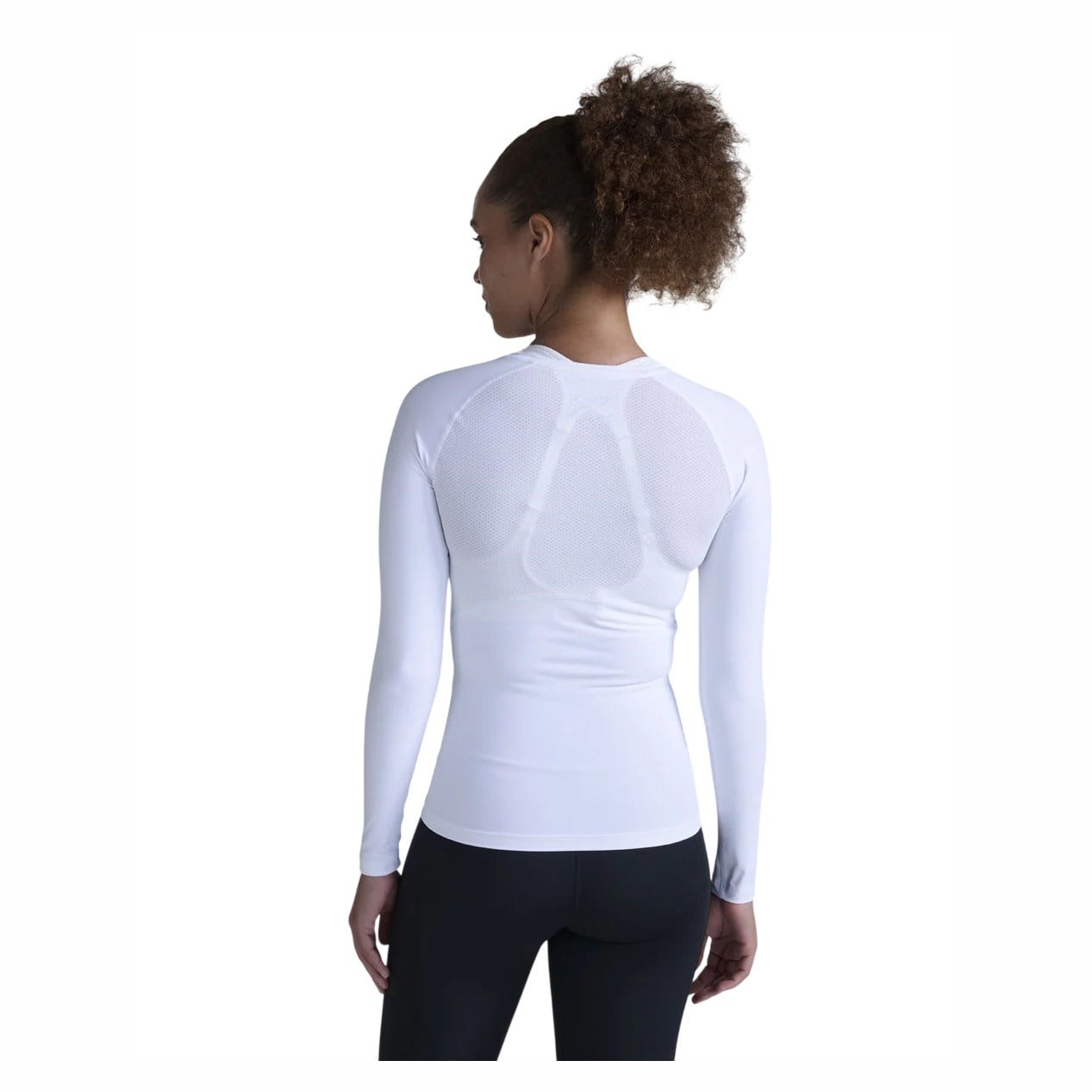 2XU Core Compression Womens Long Sleeve Running Top - White/White - image 2