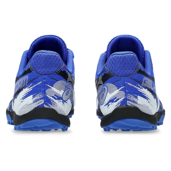 Asics Gel Firestorm 5 - Kids Racing Waffles - Neon Blue/White - image 5