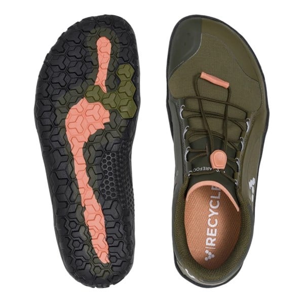 Vivobarefoot Primus Trail III All Weather FG - Mens Trail Running Shoes - Dark Olive