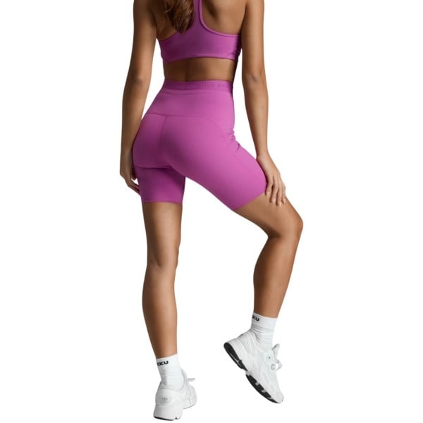 2XU Form Stash Hi-Rise Womens Compression Bike Shorts - Hyper Violet/Hyper Violet