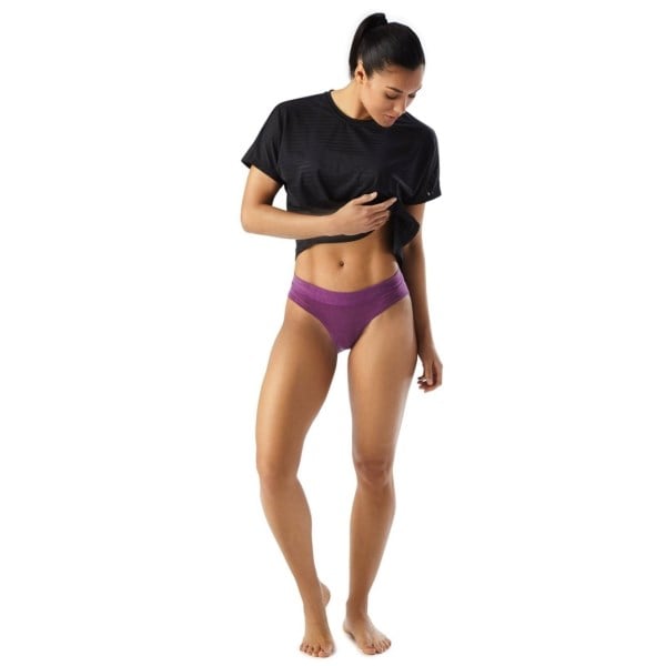 Ronhill Womens Brief - Running Underwear - Grape Juice Marl/Hot Coral