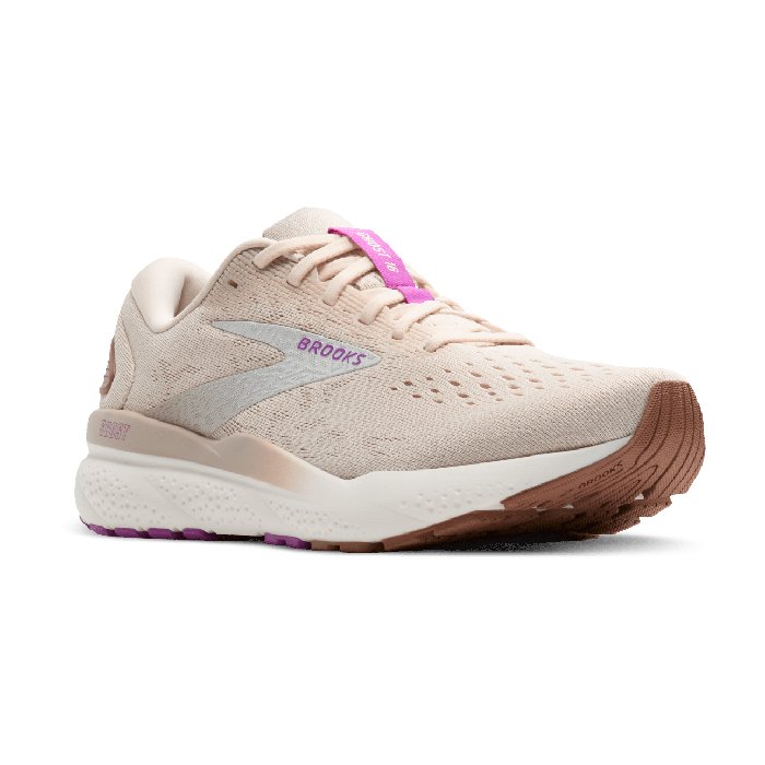 Brooks Ghost 16 - Womens Running Shoes - Almond Peach/Coco/Purple