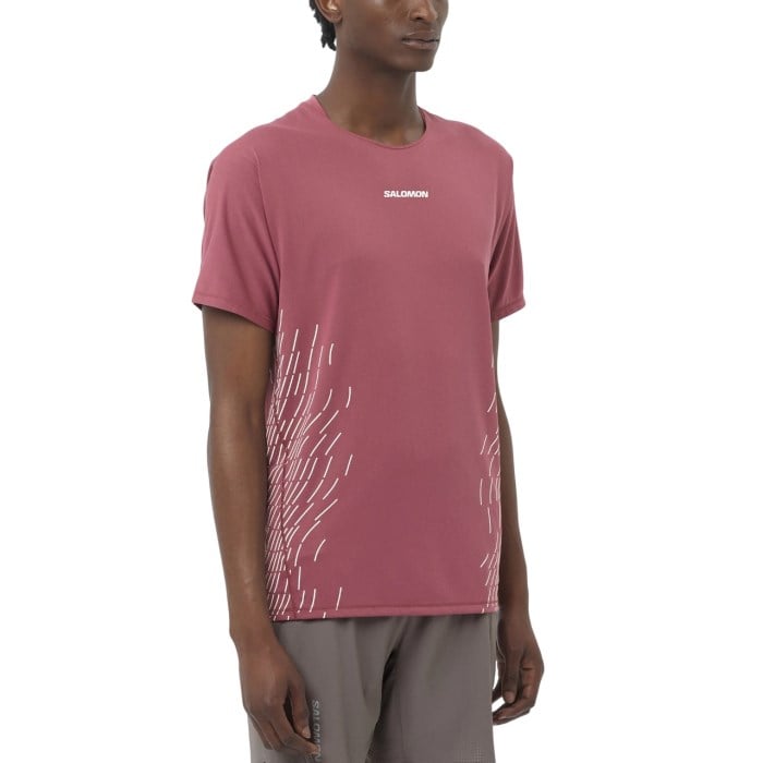 Salomon Sense Aero Mens Graphic T-Shirt - Nocturne/Whisper White