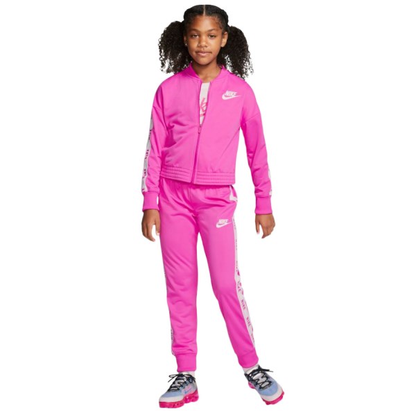 Nike Sportswear Kids Girls Tracksuit - Fire Pink/White