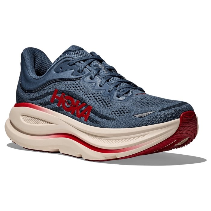 Hoka Bondi 9 - Mens Running Shoes - Thunder Cloud/Vermillion
