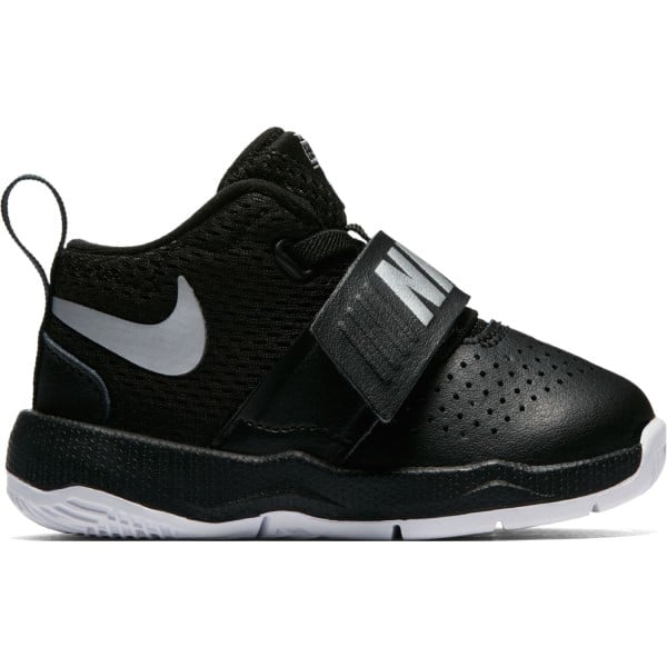 Nike Team Hustle D 8 JDI TD - Kids Basketball Shoes - Black/Metallic Silver/White