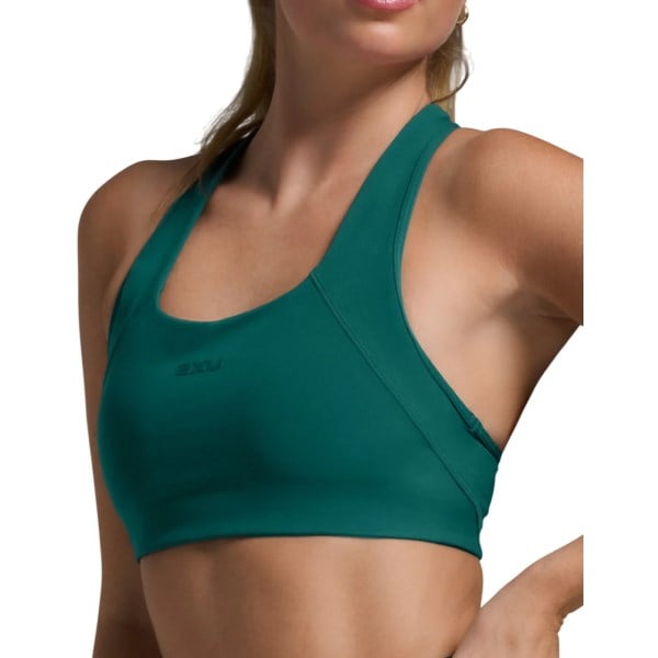 2XU Womens Form Racerback Medium Impact Bra - Dark Moss/Dark Moss