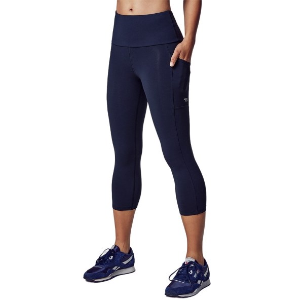 Running Bare Power Moves 3/4 Pocket Womens Training Tights - Crew