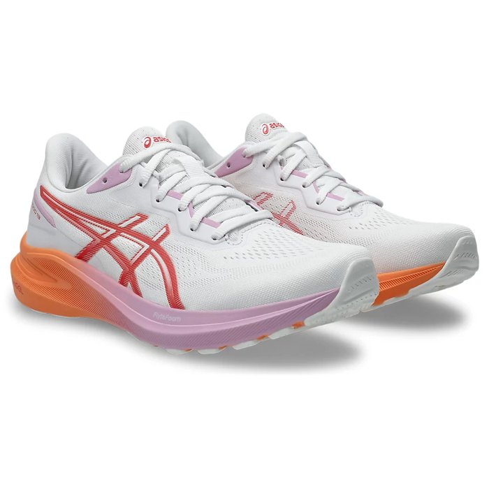 Asics GT-1000 13 - Womens Running Shoes - White/Coral Reef