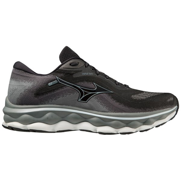 Mizuno Wave Sky 7 - Mens Running Shoes - Black/Glacial Ridge/Stormy Weather