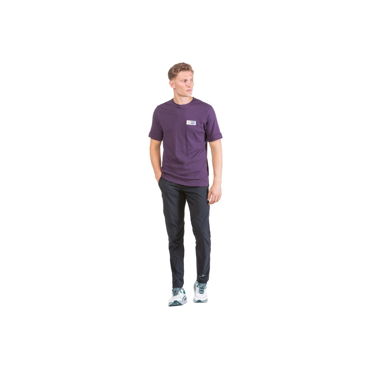 Ronhill Core Mens Short Sleeve Running T-Shirt - Nightshade/Bright Green - image 3