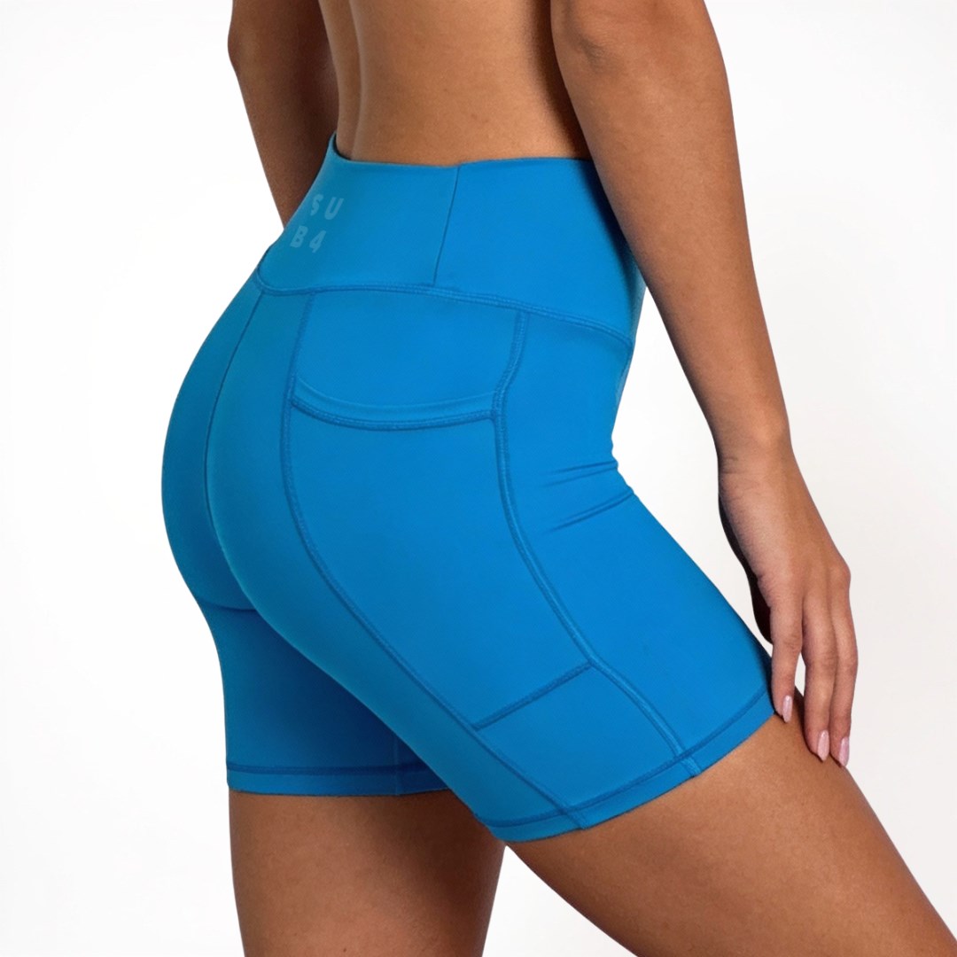 SUB4 Pulse 4 Inch Bike Shorts - Blue Star