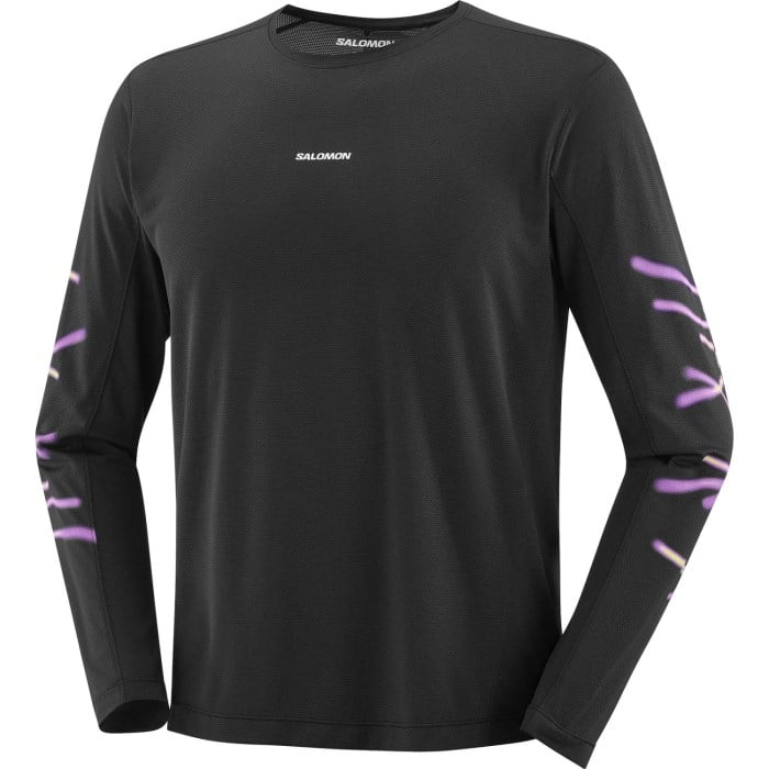 Salomon Shakeout Core Long Sleeve Mens T-shirt - Deep Black - image 4