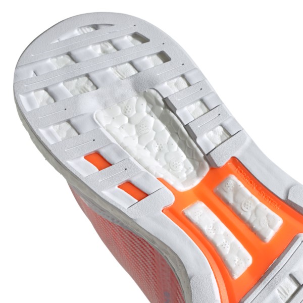 Adidas Adizero Boston 8 - Womens Running Shoes - Footwear White/Blue/Solar Orange