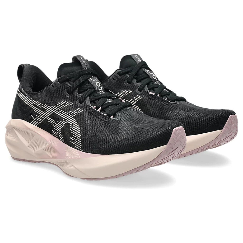 Asics NovaBlast 5 - Womens Running Shoes - Black/Pearl Pink