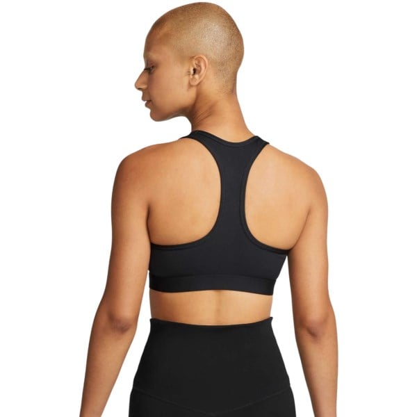 Nike Swoosh Padded Womens Sports Bra - Black/White