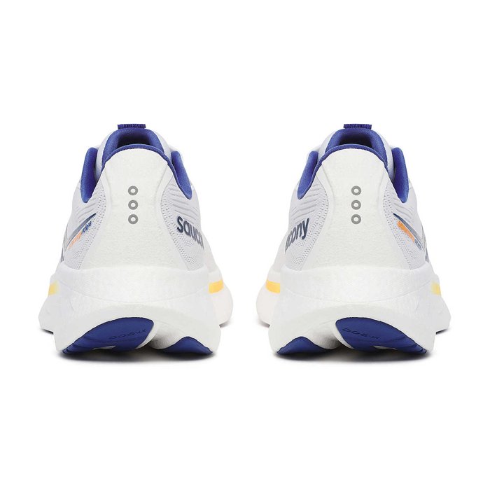 Saucony Ride 18 - Mens Running Shoes - White/Azurite