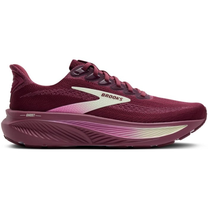 Brooks Ghost 17 - Womens Running Shoes - Burgundy/Pink/Green