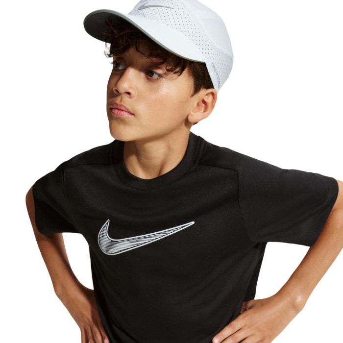 Nike Multi Dri-FIT Boys Short Sleeve Top - Black/White