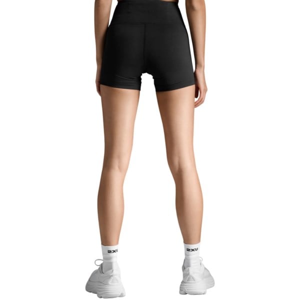 2XU Form Soft Touch Hi-Rise Womens 4 Inch Compression Shorts - Black/Black