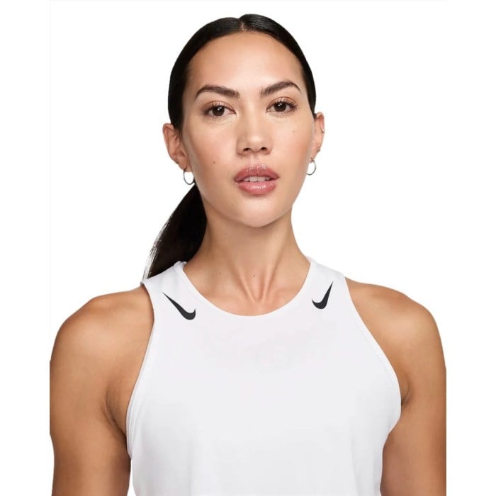 Nike Aeroswift Dri-Fit ADV Cropped Womens Running Tank - White/Black