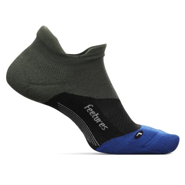 Feetures Elite Max Cushion No Show Tab Running Socks - Moss Green