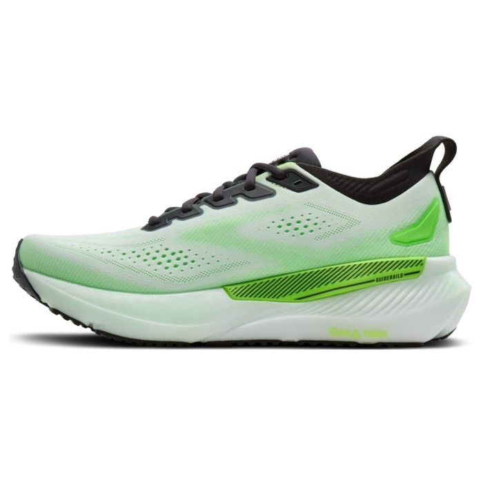 Brooks Glycerin GTS 23 - Mens Running Shoes - White/Phantom/Green Gecko