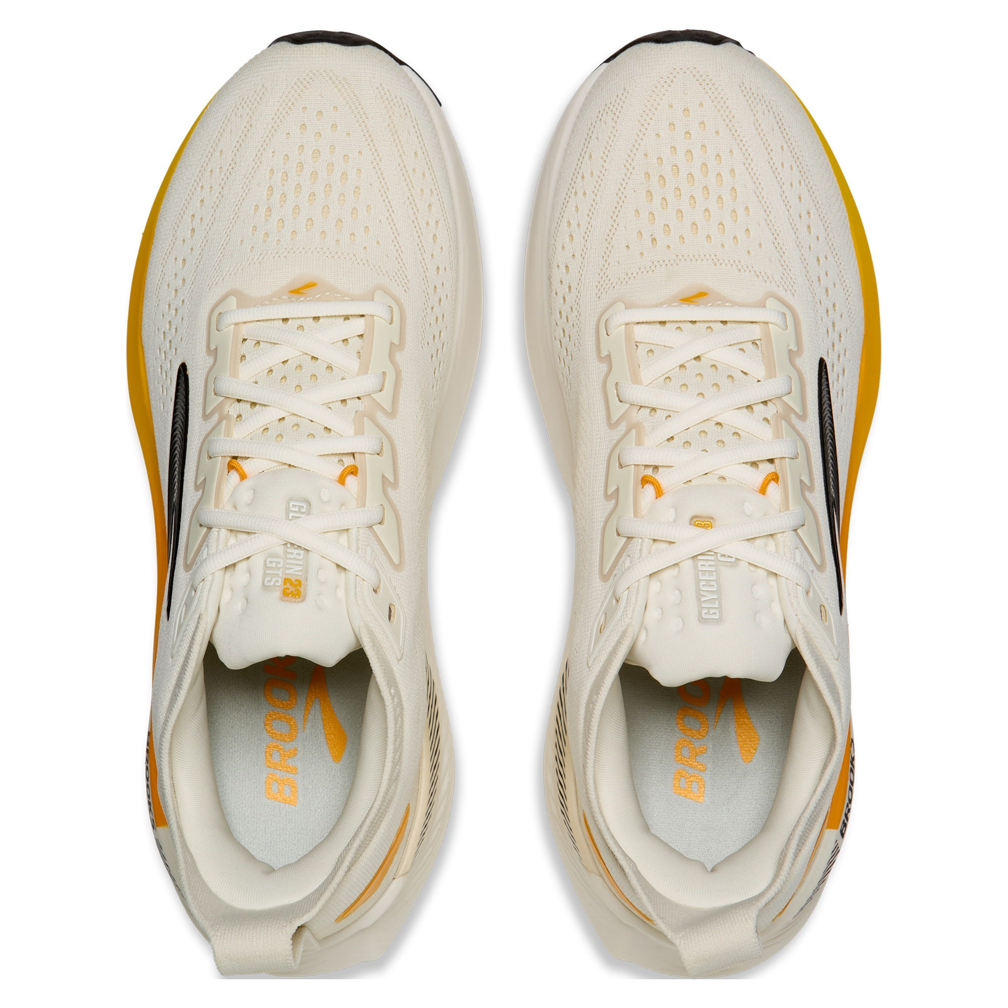 Brooks Glycerin GTS 23 - Mens Running Shoes - Arctic Wolf/Angora Orange - image 4
