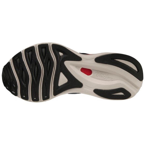 Mizuno Wave Sky 6 - Womens Running Shoes - Black/Hot Coral