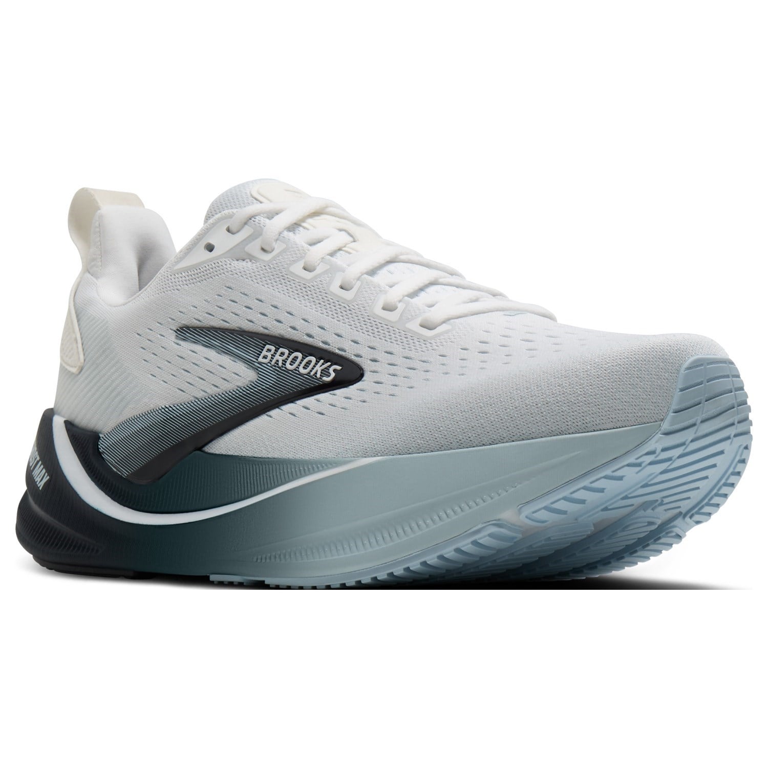 Brooks Ghost Max 4 - Mens Running Shoes - White/Navy/Blue - image 3