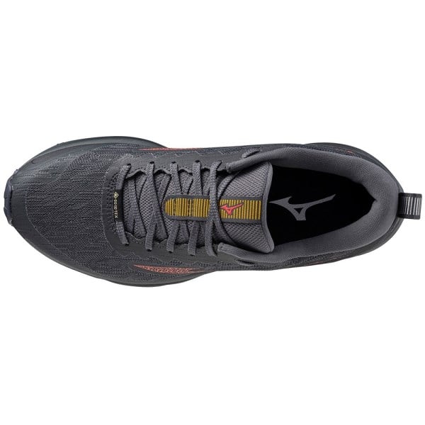 Mizuno Wave Rider GTX - Womens Trail Running Shoes - Ebony/Dubarry/Citrus