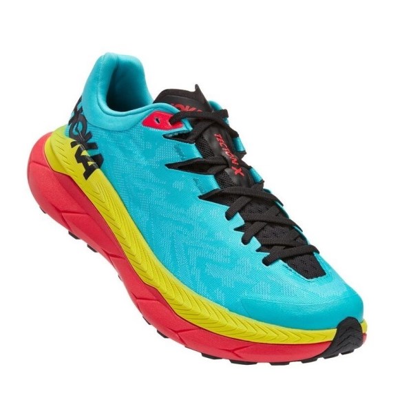Hoka Tecton X - Mens Trail Running Shoes - Scuba Blue/Diva Pink