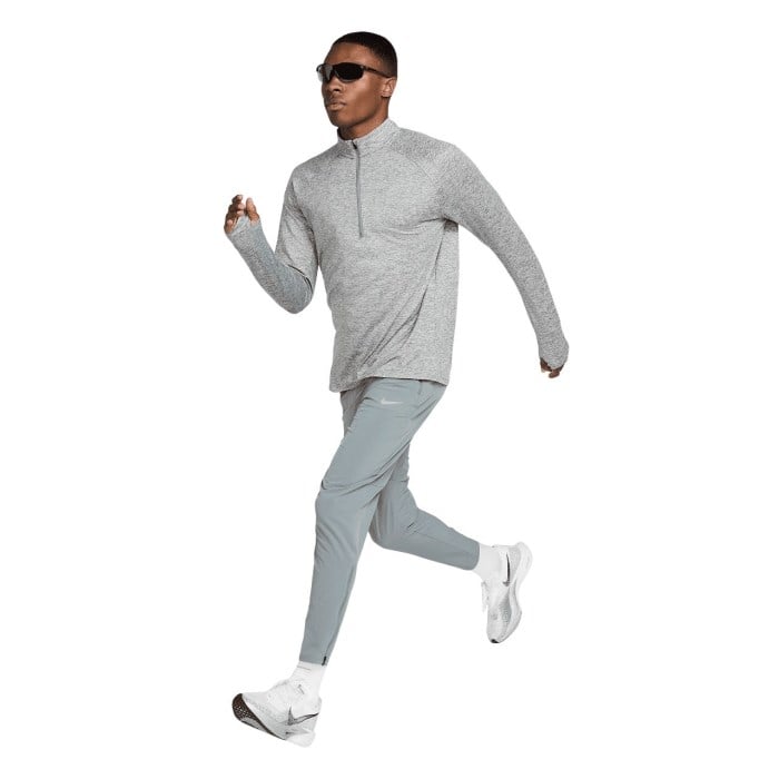Nike Stride Mens Quarter Zip Running Top - Smoke Grey/Heather/Reflective Silver