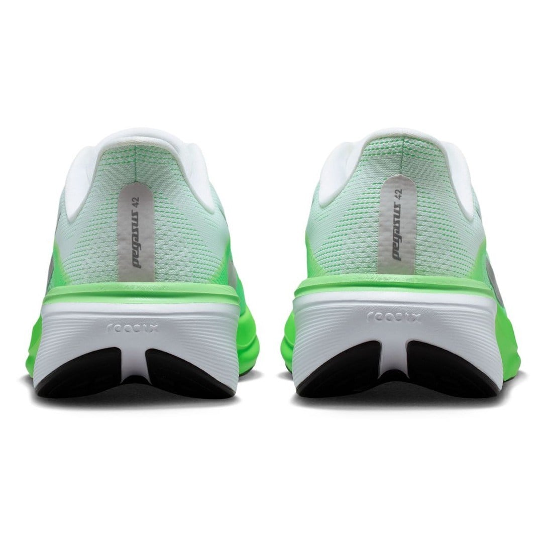 Nike Pegasus 42 - Womens Running Shoes - White/Metallic Silver/Green Strike - image 5