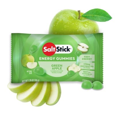 SaltStick Energy Gummies - 8 Count Packet - Green Apple