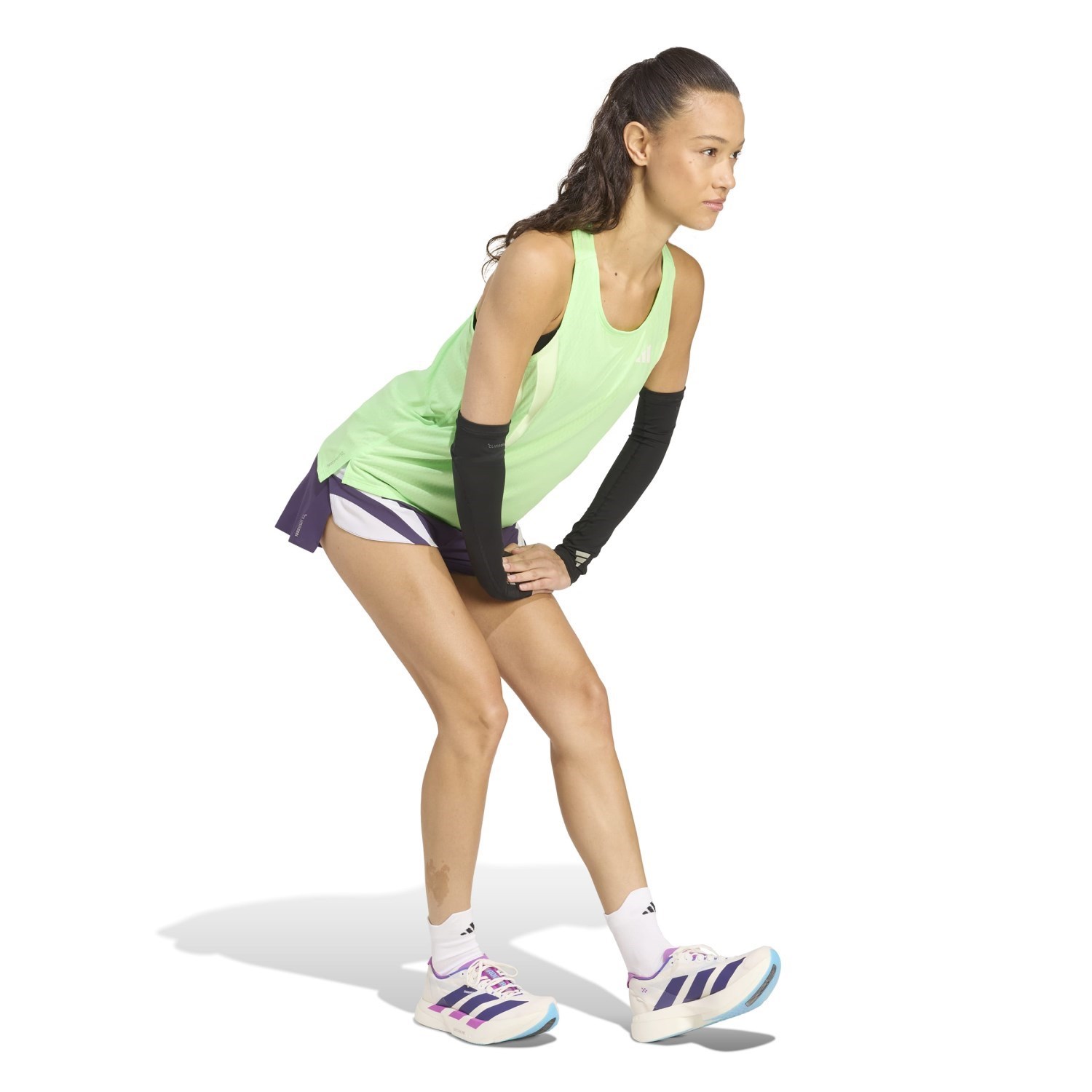 adidas Adizero Womens NYC Run Singlet - Lime Burst