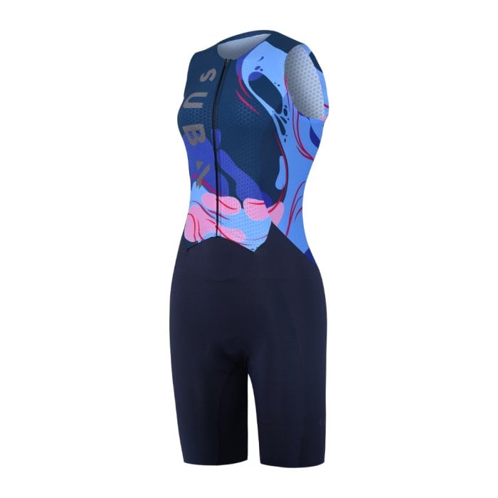 Sub4 Endurance Sleeveless Womens Triathlon Speedsuit - Seamless - Hyper Swirl