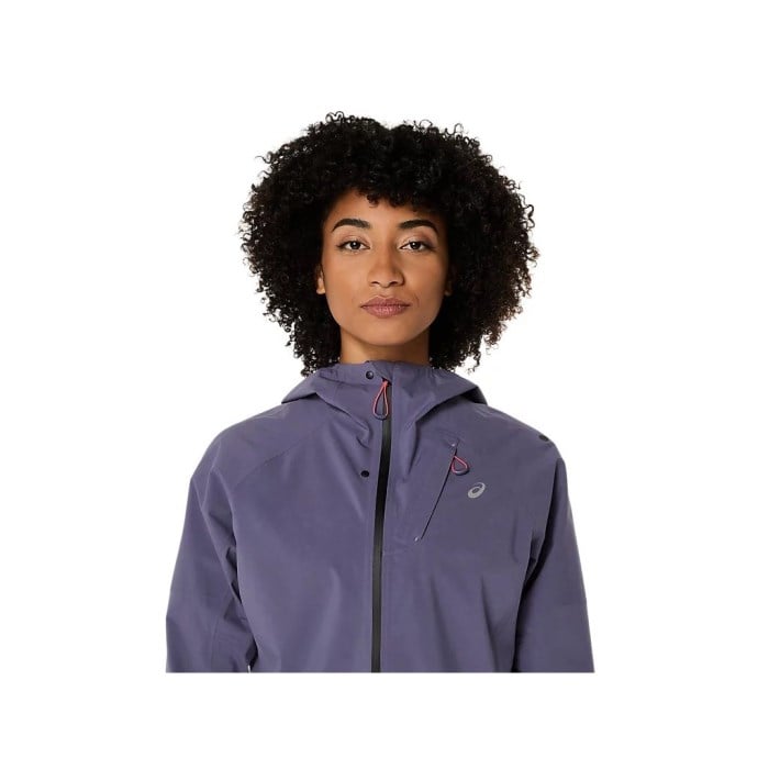 Asics MetaRun Waterproof Womens Running Jacket - Greyish Purple
