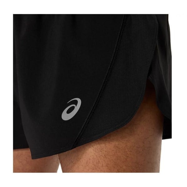 Asics Silver Split 2.5 Inch Mens Running Shorts - Performance Black
