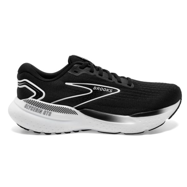 Brooks Glycerin GTS 21 - Mens Running Shoes - Black/Grey/White