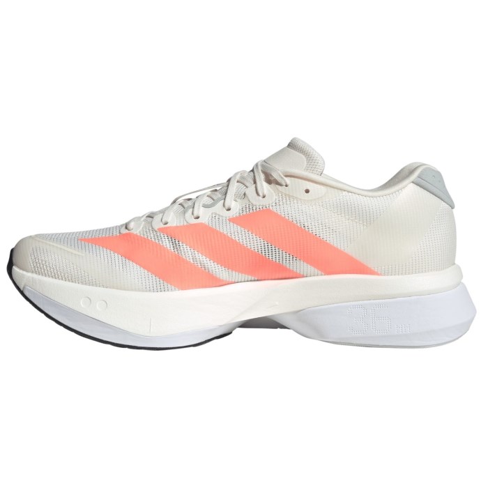 adidas Adizero Boston 13 - Mens Running Shoes - Off White/Lucid Orange/Grey
