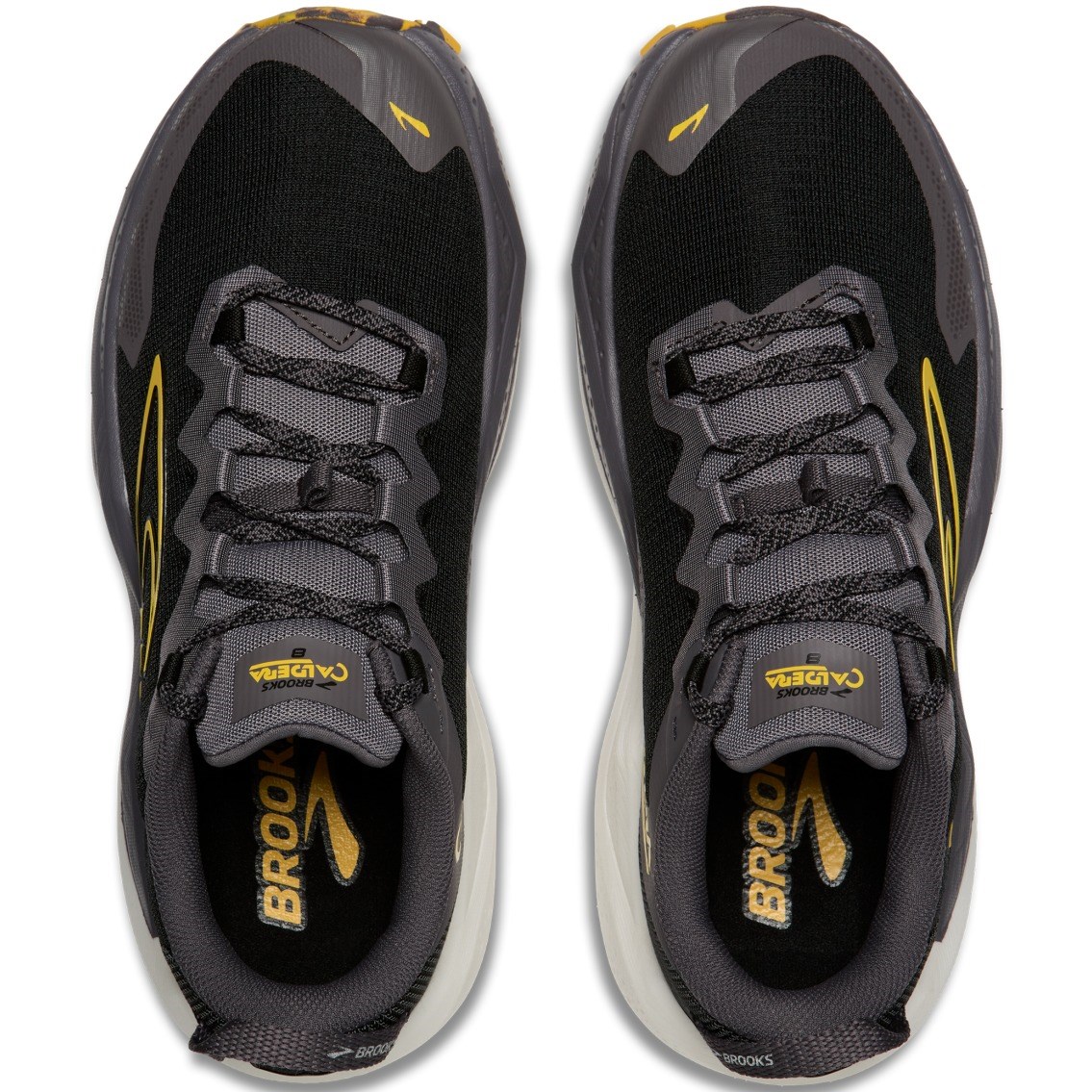 Brooks Caldera 8 - Mens Trail Running Shoes - Black/Rabbit/Zest