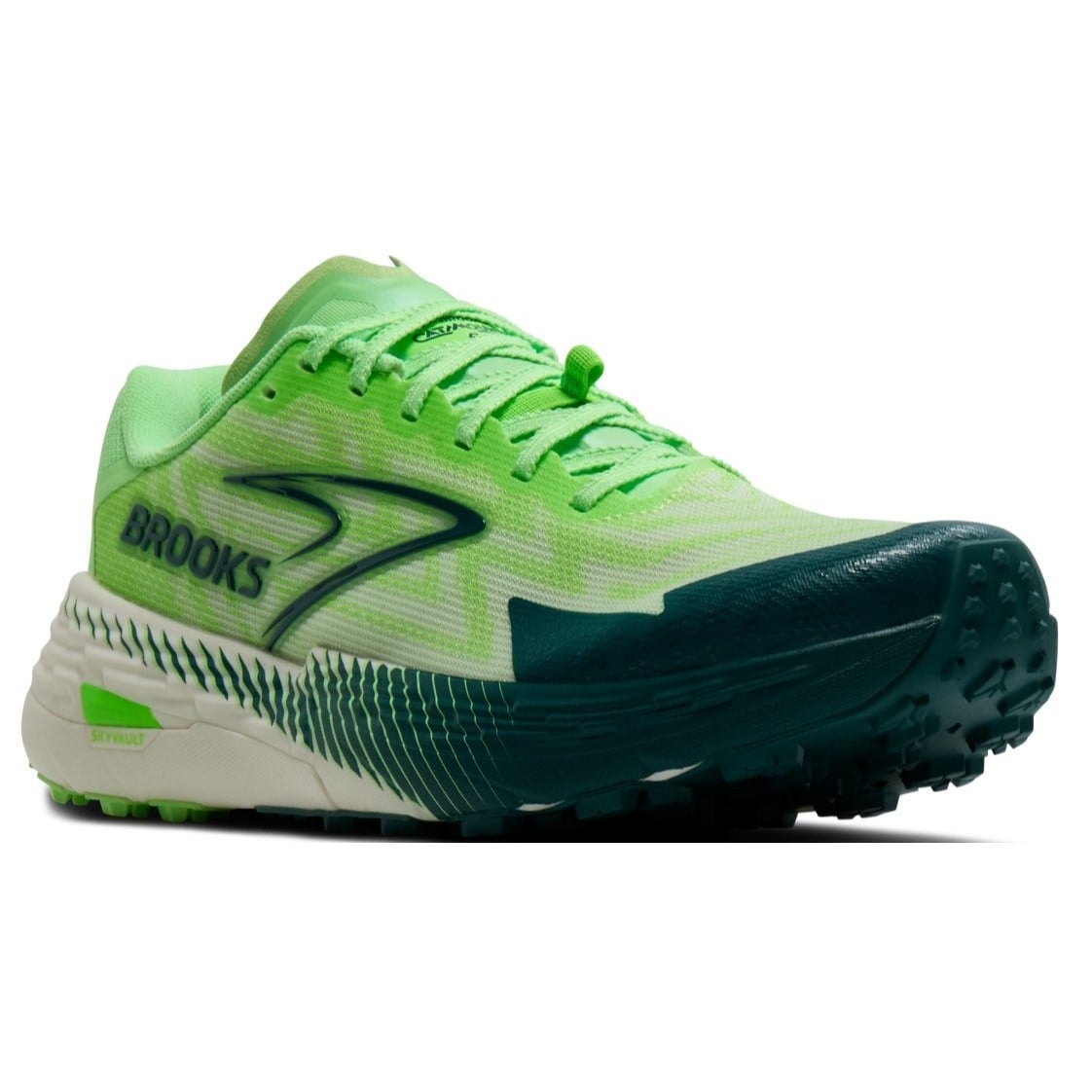 Brooks Catamount 4 - Mens Trail Running Shoes - Green/Green Gecko/Atlantic