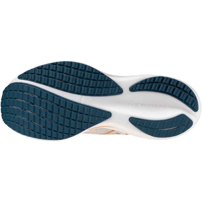 Mizuno Wave Rider 29 - Mens Running Shoes - GF White/Autun Sunset/Sailor Blue