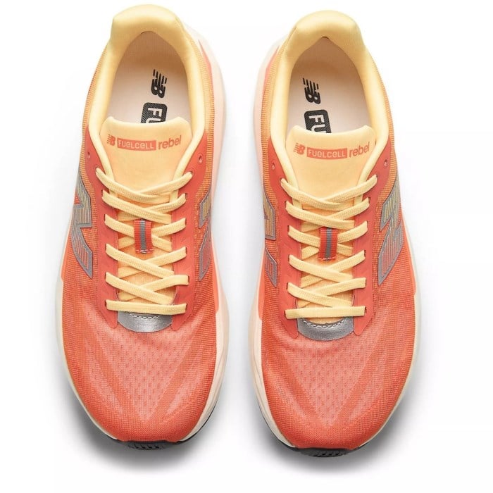 New Balance FuelCell Rebel v5 - Womens Running Shoes - Tangerine Heat/Silver Metallic