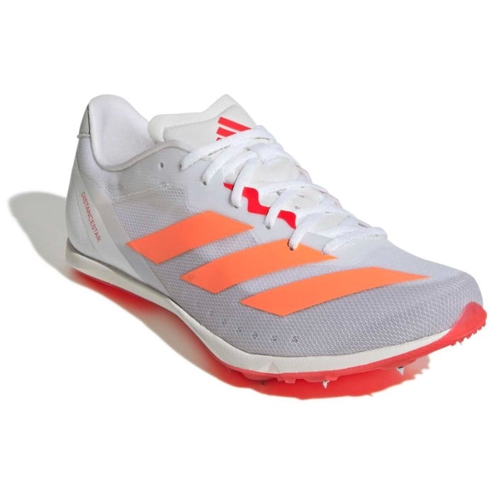 adidas Adizero DistanceStar - Unisex Track and Field Spikes - Cloud White/Lucid Orange/Lucid Red