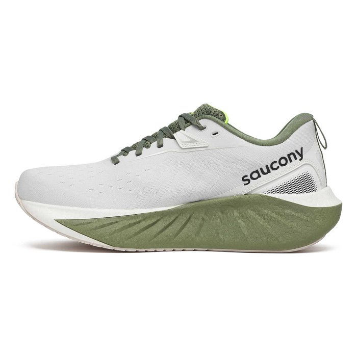 Saucony Triumph 22 - Mens Running Shoes - White/Olive